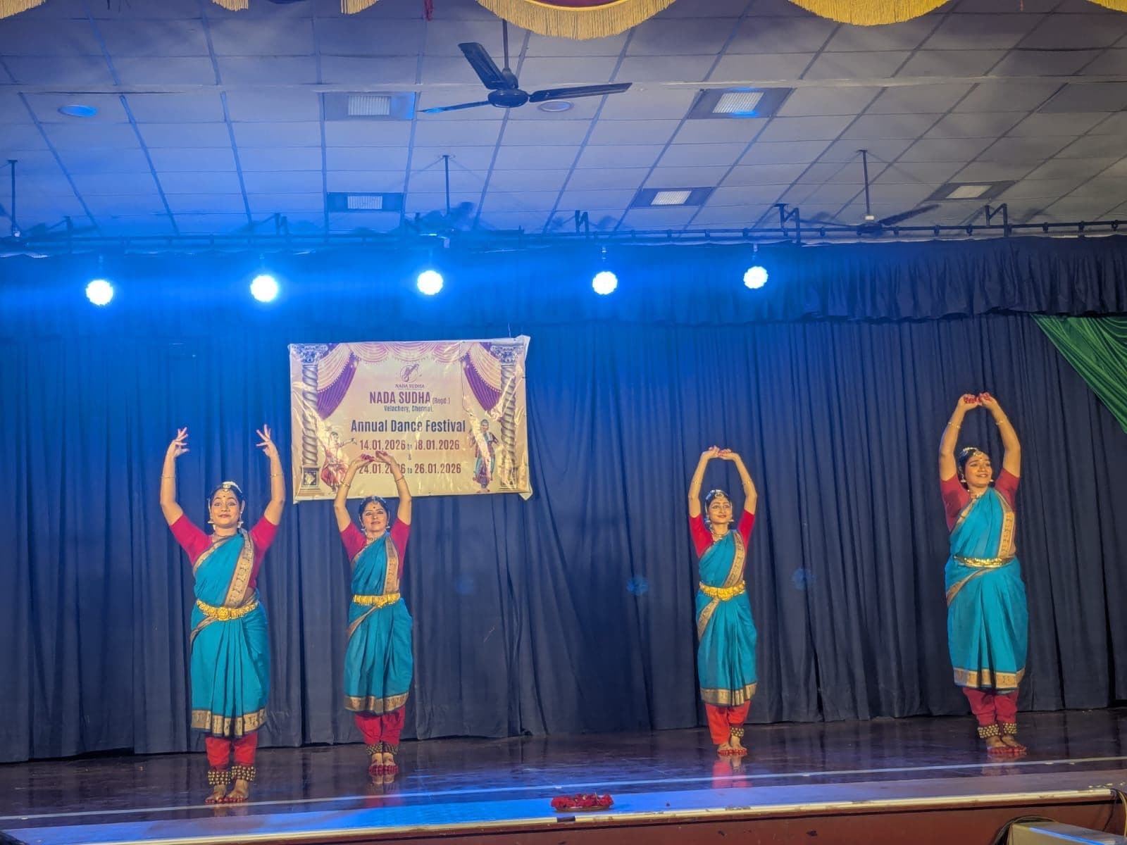 Students performing on stage at Nada Sudha 2026